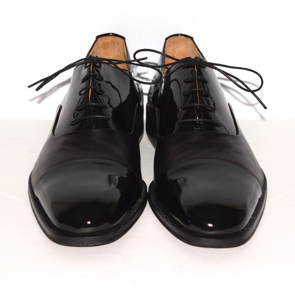 MAGNANNI Cesar Black Leather / Patent Leather Oxford Dress Shoes Size 10.5D main image 6